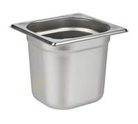 APS 81606 GN 1/6 Récipient, acier inoxydable, 17,6 x 16,2 cm, profondeur 150 mm, 2,4 litres