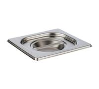 APS 81695 GN 1/6 couvercle sans logement pour cuillère, acier inoxydable, dimensions 165 x 175 mm/hauteur 30 mm