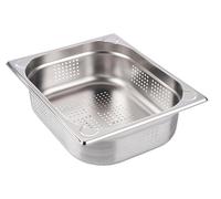 APS 81902 Récipient GN 1/2, perforé, acier inoxydable Récipient gastronorme, dimensions 265 x 325 mm/hauteur 100 mm