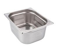 APS 81904 Récipient GN 1/2, perforé, acier inoxydable Récipient gastronorme, dimensions 265 x 325 mm/hauteur 200 mm