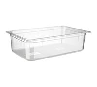 APS 82008 Récipient GN 1/1, récipient Gastronorm en polycarbonate, dimensions 530 x 325 mm/hauteur 150 mm/volume 19,5 litres, transparent