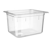 APS 82017 Récipient GN 1/2, récipient Gastronorm en polycarbonate, dimensions 325 x 265 mm/hauteur 200 mm/volume 11,8 litres, transparent