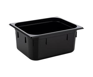 APS 82066 GN 1/2 Récipient Gastronorm en polycarbonate - Dimensions : 325 x 265 mm - Hauteur : 150 mm - Volume : 8,9 l - Noir