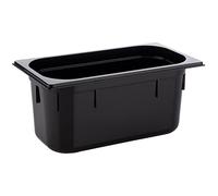 APS 82070 GN 1/3 Réservoir Gastronorm en polycarbonate, dimensions 325 x 176 mm/hauteur 150 mm/volume 5,3 litres, noir