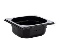 APS 82076 GN 1/6 Réservoir Gastronorm en polycarbonate, dimensions 160 x 160 mm/hauteur 65 mm/volume 1 litre, noir