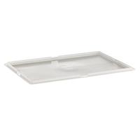 APS 82441 Couvercle pour récipient à pâte - Boîte à boules à pizza empilable, dimensions 60 x 40 cm, pour conserver au frais et fermenter les boules de pâte, blanc
