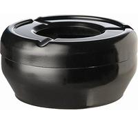 APS 83613 Cendrier anti-vent « CASUAL », Ø 12 cm, hauteur 4,5 cm, mélamine, noir