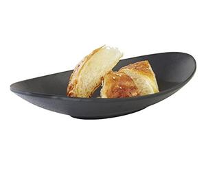 APS 83735 Bol ZEN, 25 x 13,5 cm, hauteur 4 cm, 0,25 litre, mélamine, noir, aspect pierre