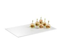 APS 84185 GN 1/1 Plateau ZERO, 53 x 32,5 cm, hauteur 1,5 cm, mélamine, blanc brillant, avec pieds antidérapants