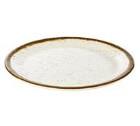 APS 84511 Assiette, STONE ART, Ø 25 cm, hauteur 2 cm, mélamine, crème/brun