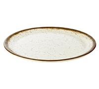 APS 84512 Assiette, STONE ART, Ø 30 cm, hauteur 2 cm, mélamine, crème/marron