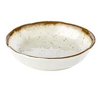APS 84514 Assiette STONE ART, Ø 20 cm, hauteur : 4,5 cm, mélamine, crème/marron