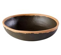 APS 84574 Assiette CROCKER, Ø 16,5 cm, hauteur 4 cm, 0,5 litre, mélamine, marron avec bord marron clair