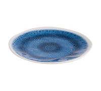 APS 84674 Assiette BLUE OCEAN, Ø 21,5 cm, hauteur 2 cm, mélamine, bleu/blanc