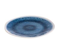 APS 84675 Assiette BLUE OCEAN, Ø 26,5 cm, hauteur 2 cm, mélamine, bleu/blanc