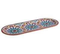 APS 84686 Assiette « Arabesque », beige/bleu, mélamine, 15,5 cm x 38 cm x 2 cm