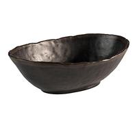APS 84733 Coupe MARONE, 27,5 x 19 cm, hauteur 9 cm, mélamine, noir avec bord marron