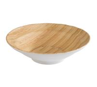 APS 84819 Plat « BAMBOO », Ø 30,5 cm, hauteur 8,5 cm, mélamine, aspect bambou/blanc