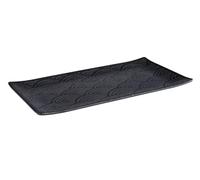 APS 84902 GN 1/3 plateau Dark Wave, 32,5 x 17,6 cm, hauteur 2 cm, mélamine, noir/décor ondulé