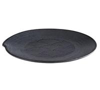 APS 84909 Assiette DARK WAVE, Ø 27 cm, hauteur 2,5 cm, mélamine, noir/motif ondulé