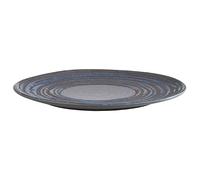 APS 85028 Assiette LOOPS, Ø 27 cm, hauteur 2 cm, mélamine, bleu foncé/gris foncé