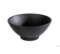 APS 85070 Assiette NERO, Ø 19 cm, hauteur 8 cm, mélamine, noire, 0,9 litre
