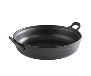 APS 85151 Padella Bol en mélamine avec pieds antidérapants Noir Ø 28 cm Hauteur 9 cm