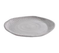 APS 85323 Assiette Footmark en mélamine Blanc/gris Ø 21 cm Hauteur 2 cm