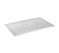 APS 85325 Plateau GN 1/1 FOOTMARK - Mélamine, 53 x 32,5 cm, blanc/gris, système GN, lavable au lave-vaisselle