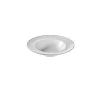 APS 85329 Assiette à pâtes FOOTMARK - Mélamine, Ø 26,5 cm, 0,5 litre, blanc/gris, empilable, lavable au lave-vaisselle