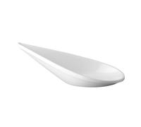 APS 85370 Lot de 12 cuillères à amuse-bouche - DROP - 10,5 x 5,5 cm, H : 3 cm, mélamine blanche, empilables, lavables au lave-vaisselle, incassables et élégantes