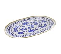 APS 85440 Plateau GN 1/1 FLORYN - Mélamine, 53 x 32,5 cm, décor bleu/blanc, beige, système GN, lavable au lave-vaisselle