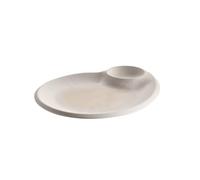 APS 85516 Assiette BLUSH, mélamine, 30 x 25 cm, blanc/beige