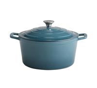 APS 88315 5 Stars Cocotte en fonte avec couvercle compatible induction et four avec support de couvercle Ø 28 cm 6 l Anthracite