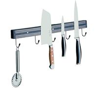APS 88912 Support de couteau magnétique avec 2 supports magnétiques et crochets, 60 cm