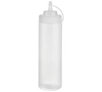 APS 93256 Lot de 6 bouteilles compressibles Ø 7 cm, H 26,5 cm, 760 ml, polyéthylène, transparent, avec couvercle à visser avec capuchon, ouverture de remplissage : Ø 5,5 cm