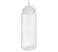 APS 93259 Bouteille compressible en polyéthylène transparent avec couvercle à visser et bouchon Ø 8 cm Hauteur 26,5 cm 1025 ml