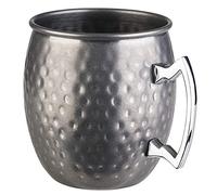 APS 93346 Tasse MOSCOW MULE, Ø 9 cm, hauteur 10 cm, 0,5 litre, acier inoxydable, aspect acier vieilli, surface martelée