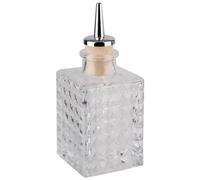 APS 93359 Bouteille amère en verre avec bec verseur en liège et acier inoxydable 0,1 l