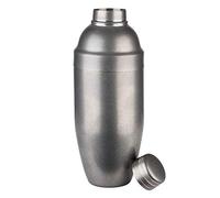 APS 93366 Shaker « CLASSIC », Ø 9 cm, hauteur 23 cm, 0,7 litre, acier inoxydable, aspect vieilli, comprend : bol en acier inoxydable, tamis, couvercle