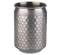 APS 93373 Tasse COOL, Ø 7,5 cm, hauteur 10,5 cm, 0,35 litre, acier inoxydable, aspect acier vieilli, surface martelée