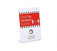 APS 98021 Plaque signalétique en acrylique avec inscription en allemand « Abstand halten, Mundschutz aufsetzer » 21 x 7 x 30 cm