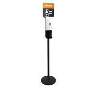 APS 98250 Support de désinfection/distributeur de désinfectant Métal, noir, 32 cm de diamètre, 163 cm de hauteur