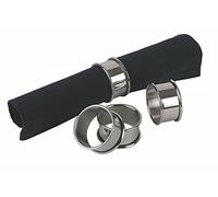 APS Ronds de Serviettes, Porte-Serviettes en Acier Inoxydable, Jeu de 4, très Poli, Ø 4,7 cm, 2 cm de Haut