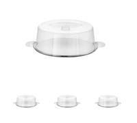 APS assiette à gâteau avec bonnet - assiette à gâteau de haute qualité en acier inoxydable Fabriqué en Allemagne - durable et empilable - 30 x 11cm, ne passe pas au lave-vaisselle (Lot de 4)