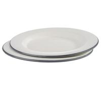 APS Assiette plate en émail Diamètre : 260 mm 2er Set