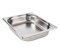 APS 81901 GN 1/2 récipient perforé, récipient gastronorme en acier inoxydable, dimensions 265 x 325 mm/hauteur 65 mm