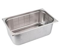 APS 81910 Récipient GN 1/1, perforé, en acier inoxydable Récipient gastronorme, dimensions 325 x 530 mm/hauteur 200 mm