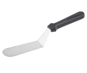 APS Blue 88928 Palette d'angle professionnelle avec lame flexible en acier inoxydable et manche en plastique noir, dimensions de la lame 17 x 5 cm, longueur totale 30 cm