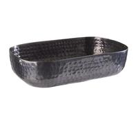 APS Bol en aluminium avec surface martelée, couleur gun-metal pour entre autres des plats froids et chauds, 23,0 x 15,5 cm, 1,4 ltr.